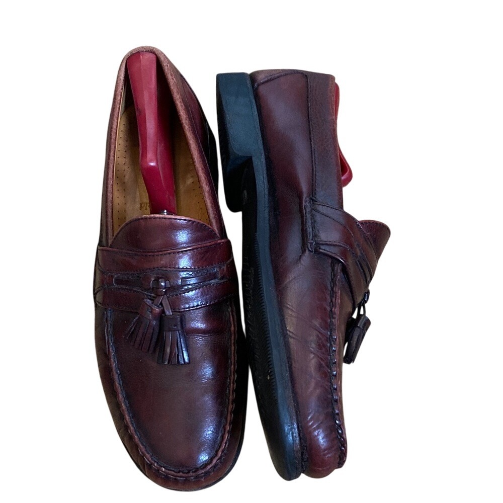 Allen Edmonds Mens Brown Bayfield Tassel Slip On Loafers Size 11D Classic